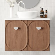 Port 750mm Wall Hung Single Vanity with Solid Surface Countertop
